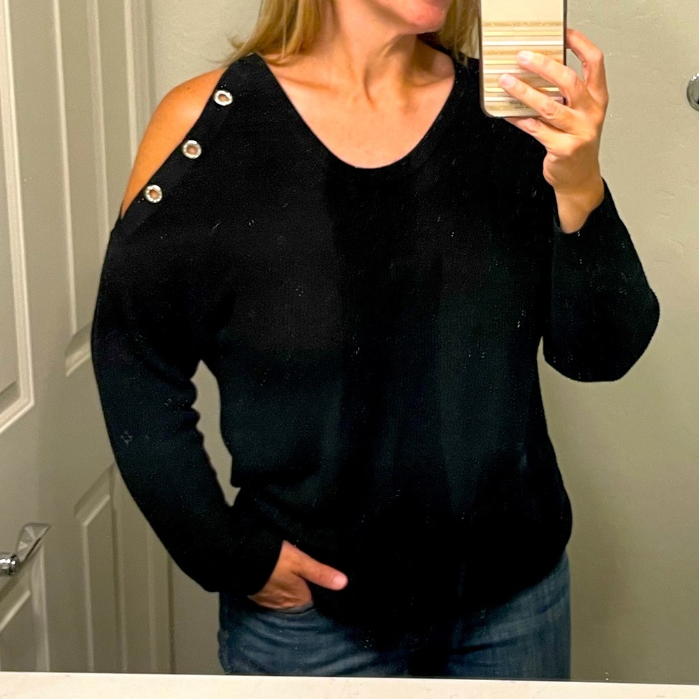 INC international concepts cold shoulder sweater size Large